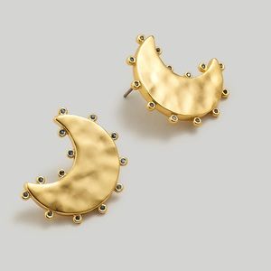 Madewell Dotted Moon Statement Stud Earrings